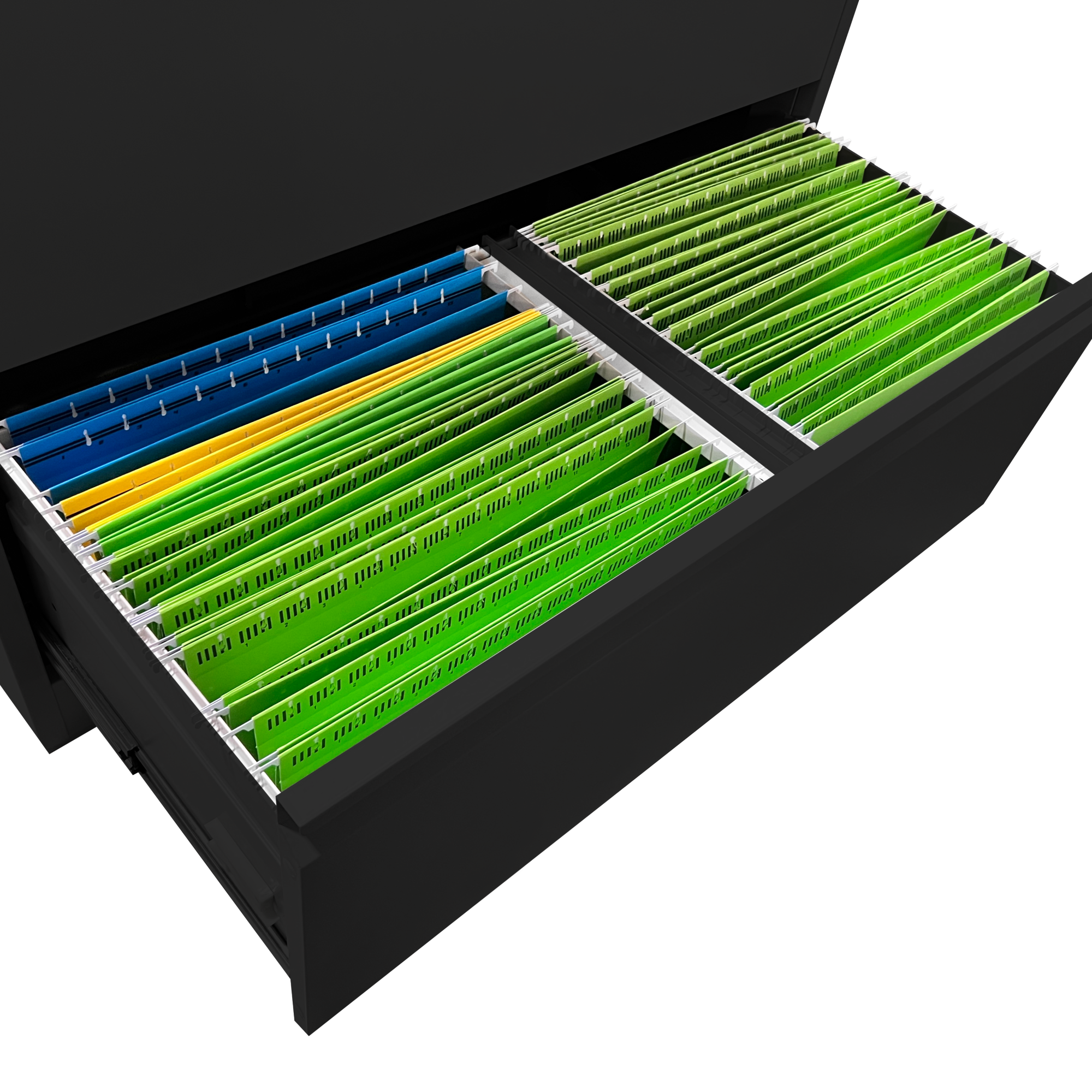 Alt View 6. GOODSILO - Lateral Filing Cabinet with Locking Security for Legal/Letter Documents - 3 Drawers​ - Black.