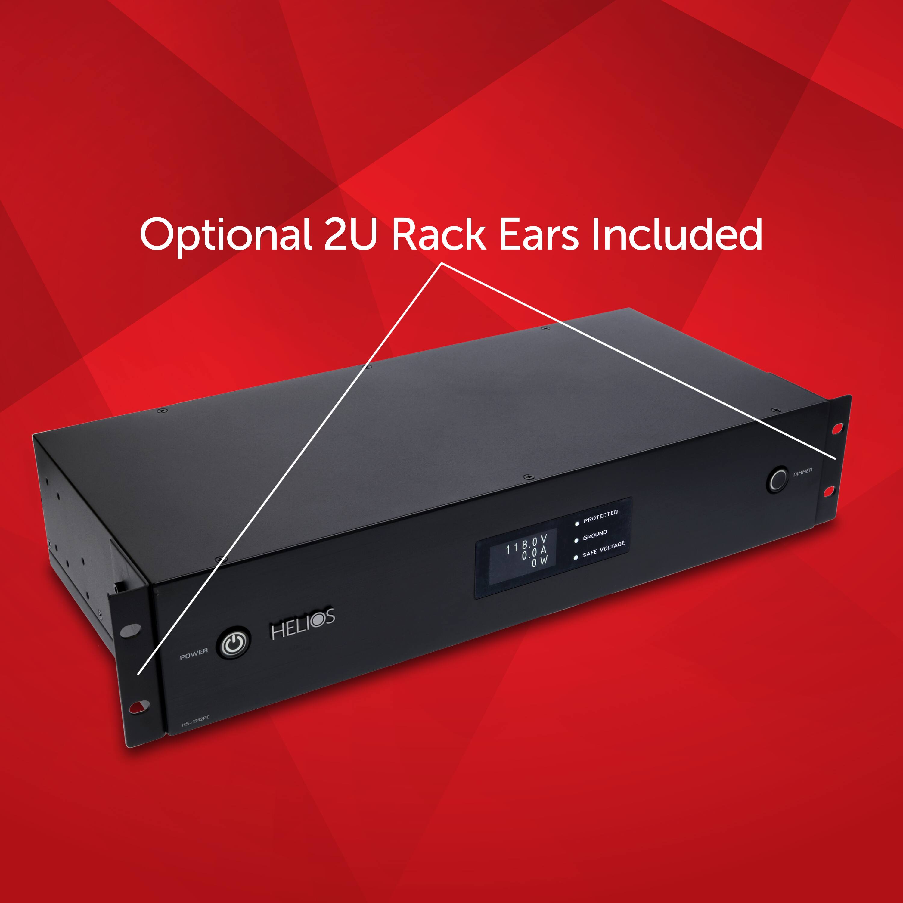 Optional 2U Rack Ears Included.