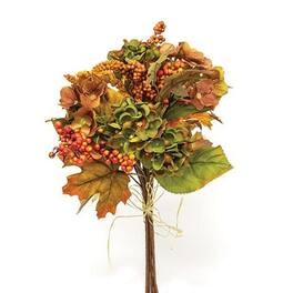BreeBe - Autumn Hydrangea & Berry Bouquet - 17" - Multicolor