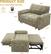**PRODUCT SIZE**
- **3-in-1 Convertible Sofa Bed**
- **Weight Capacity:** 570 LBS
- **Dimensions:**
- **Sofa Mode:**
- Width: 58.2"
- Depth: 30.7"
- Height: 23.6"
- Armrest Height: 20"
- Seat Height: 17.7"
- Seat Depth: 23.4"
- Back Height: 5.5"
- **Bed Mode:**
- Length: 71.6"
- Width: 46.6"
- Height: 17.7"