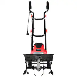 Costway - 17-Inch 13.5 Amp Corded Electric Tiller and Cultivator 9" Tilling Depth - Red,Black