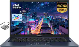 ASUS - Vivobook 14" FHD Laptop, Intel 10-Core i5-1334U (Beat i7-1250U), 12GB RAM 512GB SSD, NumberPad, Long Battery Life - Quiet Blue