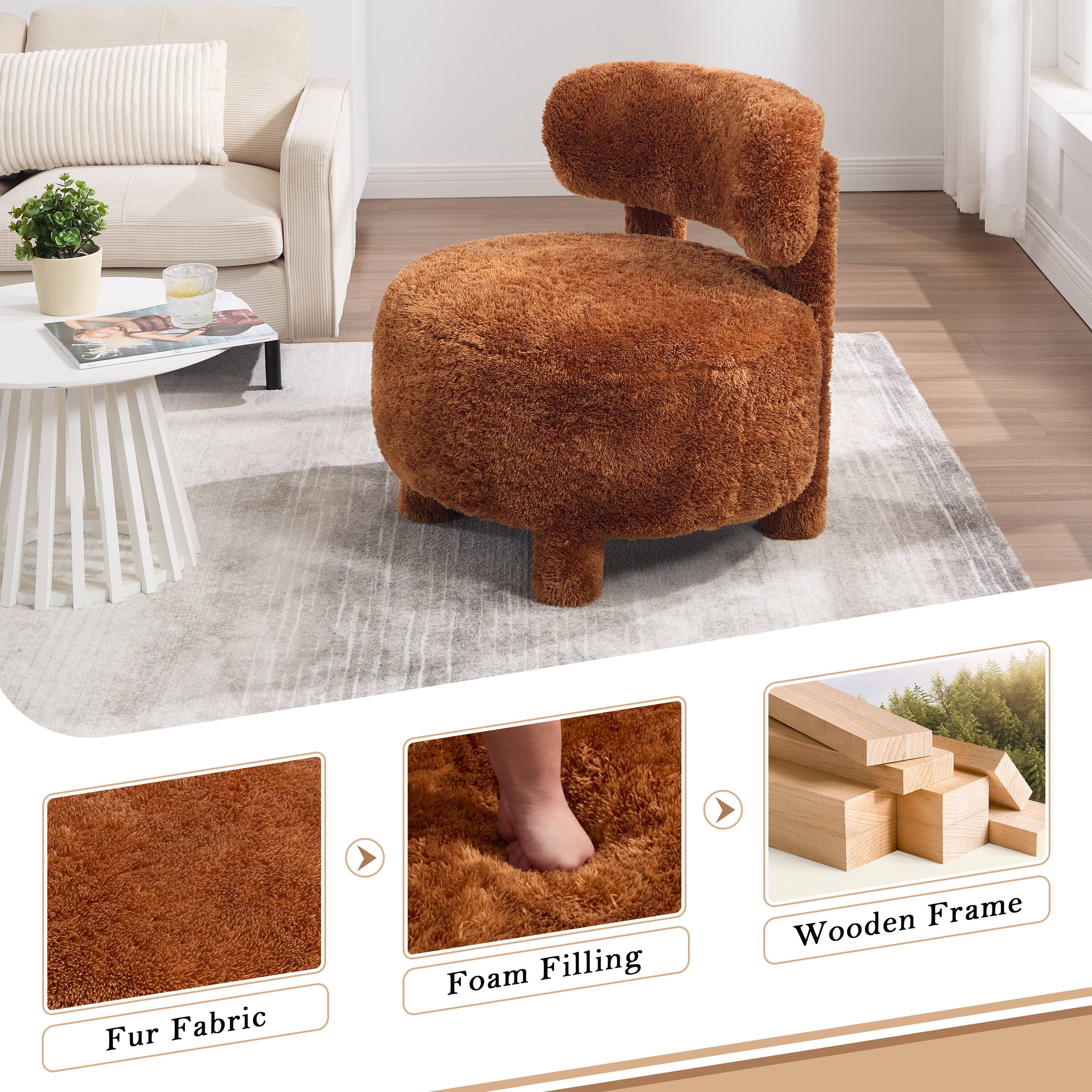 - Fur Fabric
- Foam Filling
- Wooden Frame