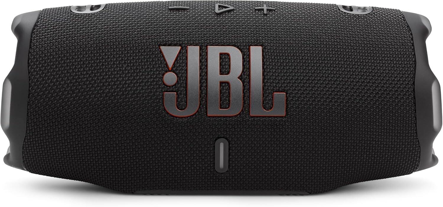 Alt View 1. JBL - Charge 6 Portable Waterproof Bluetooth Speaker with Carrying Case - Black.