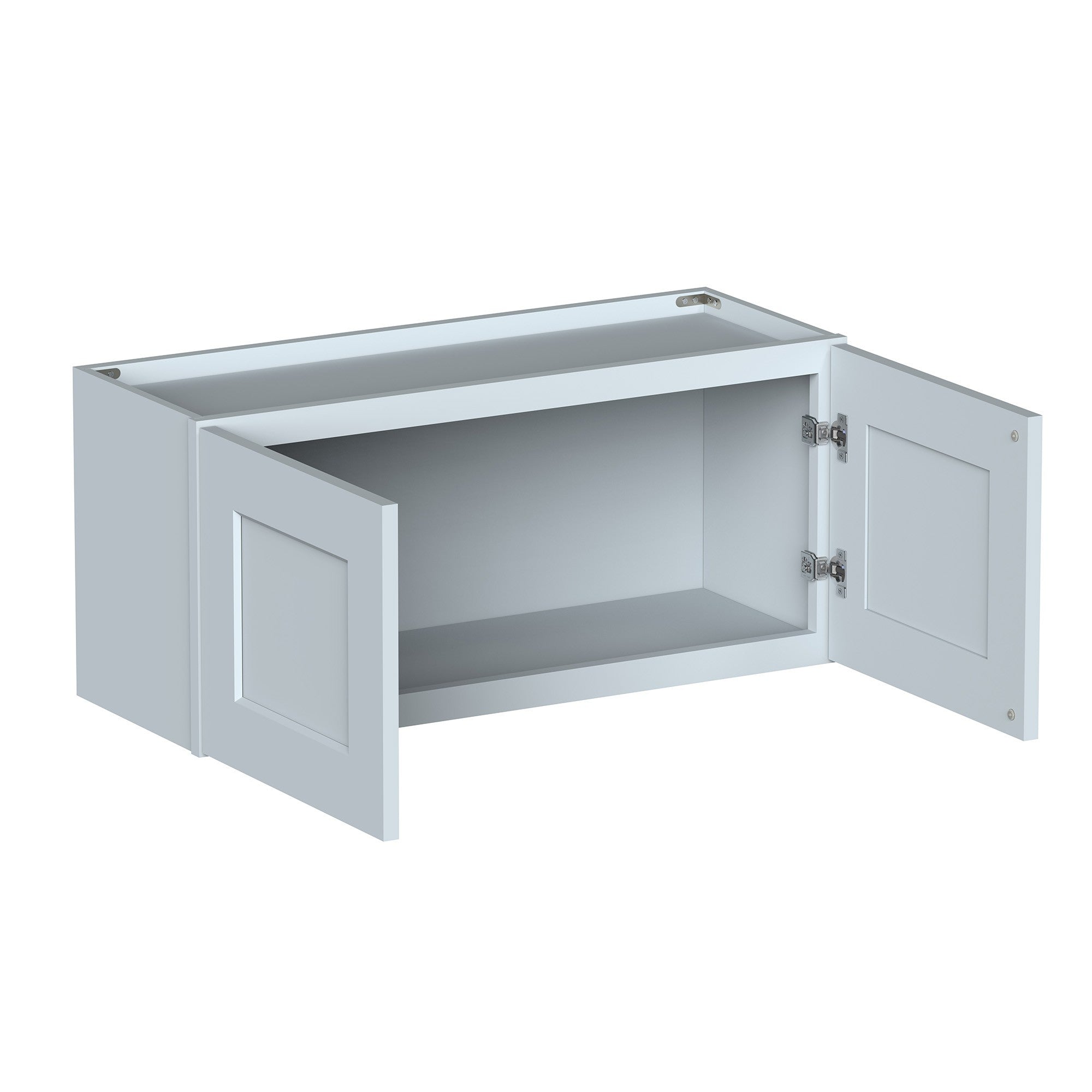 Alt View 2. Boyel Living - 33in.W x12in.D x15in.H WALL CABINET Fully assembled Cabinet With Two HDF Doors - Gray.