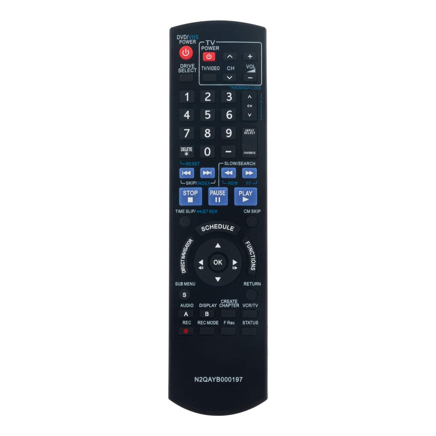ALLIMITY - Replacement Remote Control N2QAYB000197, Fit for Panasonic DVD recorder DMR-EZ485VK DMR-EZ37V DMR-EZ485V DMR-EZ48V - Black price history on PriceWatchPro