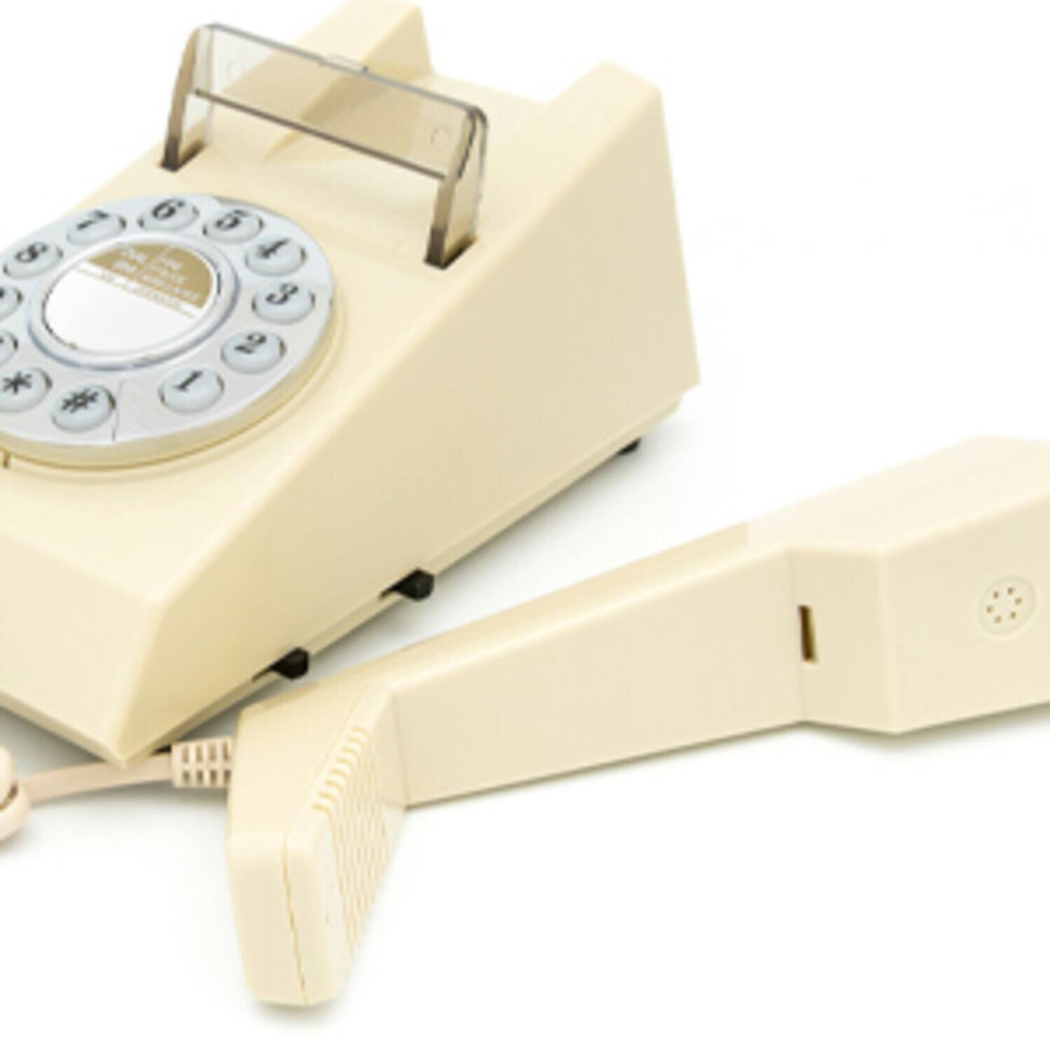 Alt View 1. PopMarket - GPO Retro GPOTRMI Trim phone Desktop or Wall Mountable - Ivory   - MISC ACCESSORY - White.