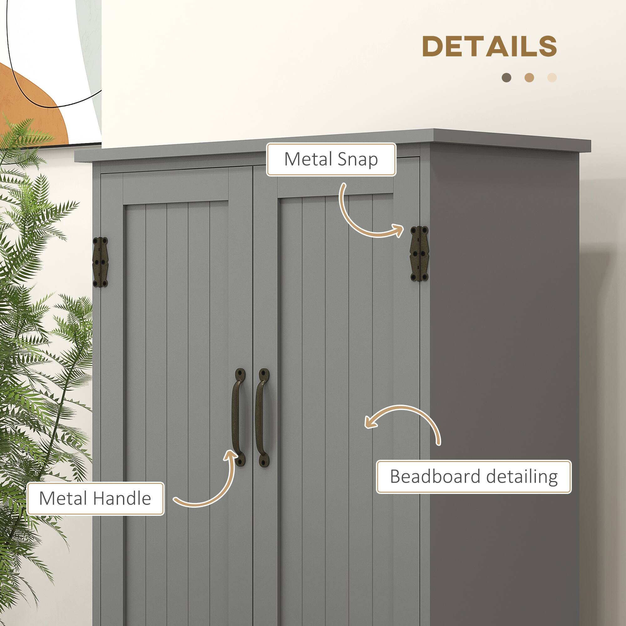 DETAILS

- Metal Snap
- Metal Handle
- Beadboard detailing