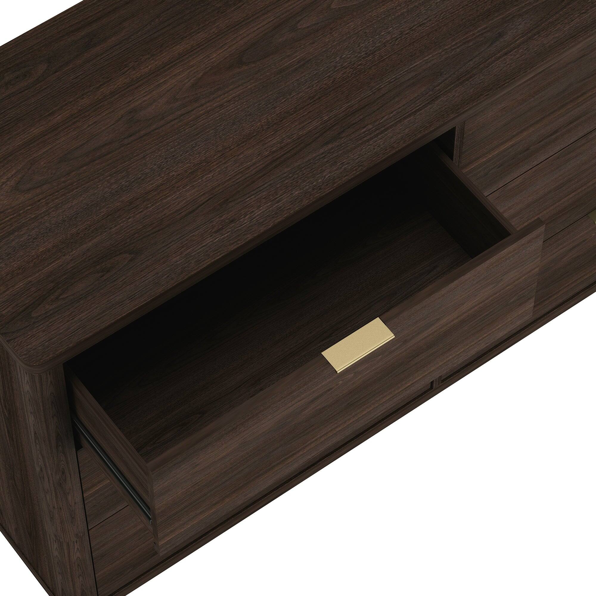 Alt View 1. Manhattan Comfort - Evalyn Modern 60" Dresser - Brown.