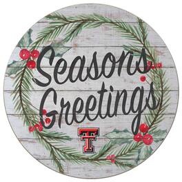 Jardine - Texas Tech Red Raiders 20'' x 20'' Season's Greetings Circle - White