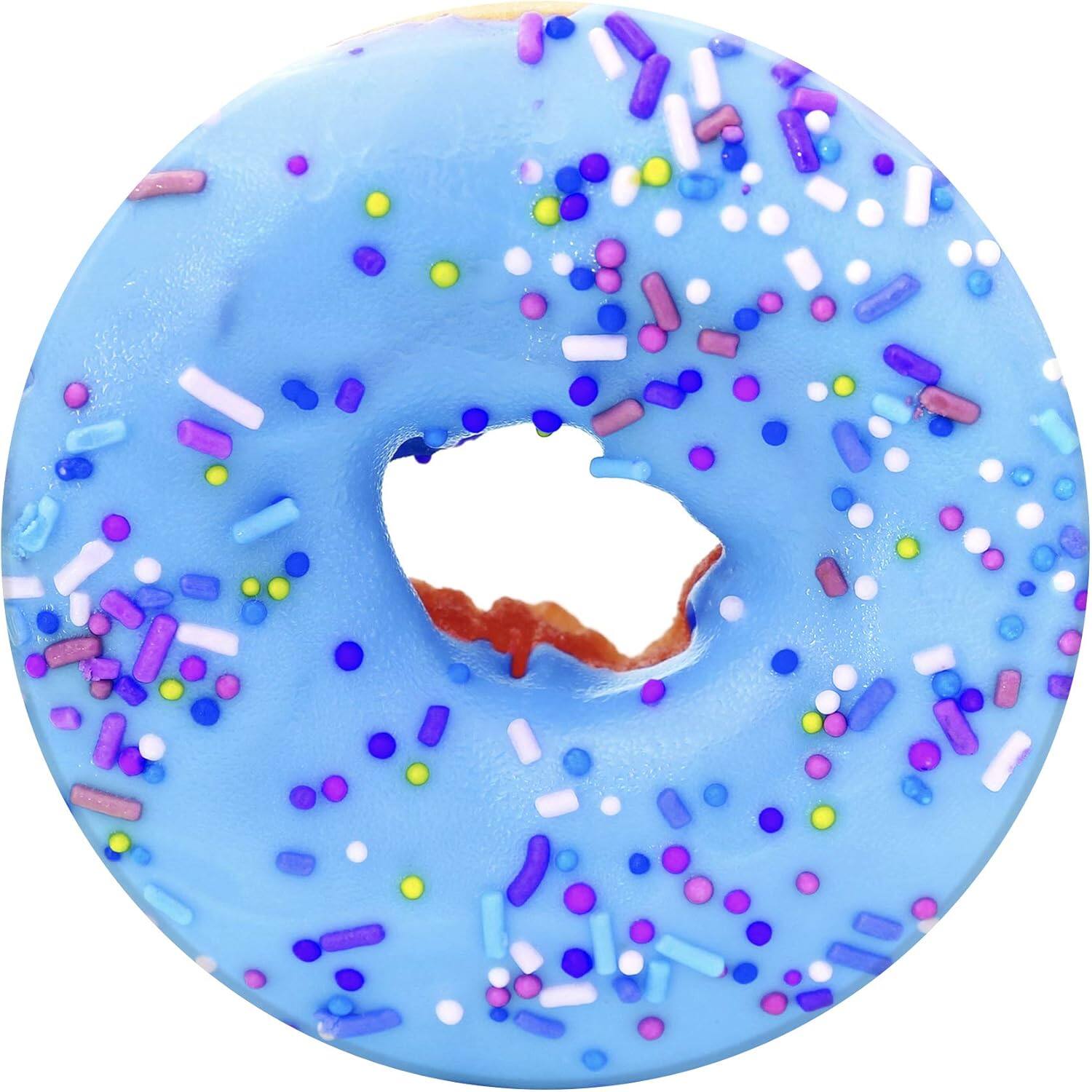 Angle. PopSockets - Popsockets Phone Grip & Stand  Blue Donut  - (101794) - Blue Donut.