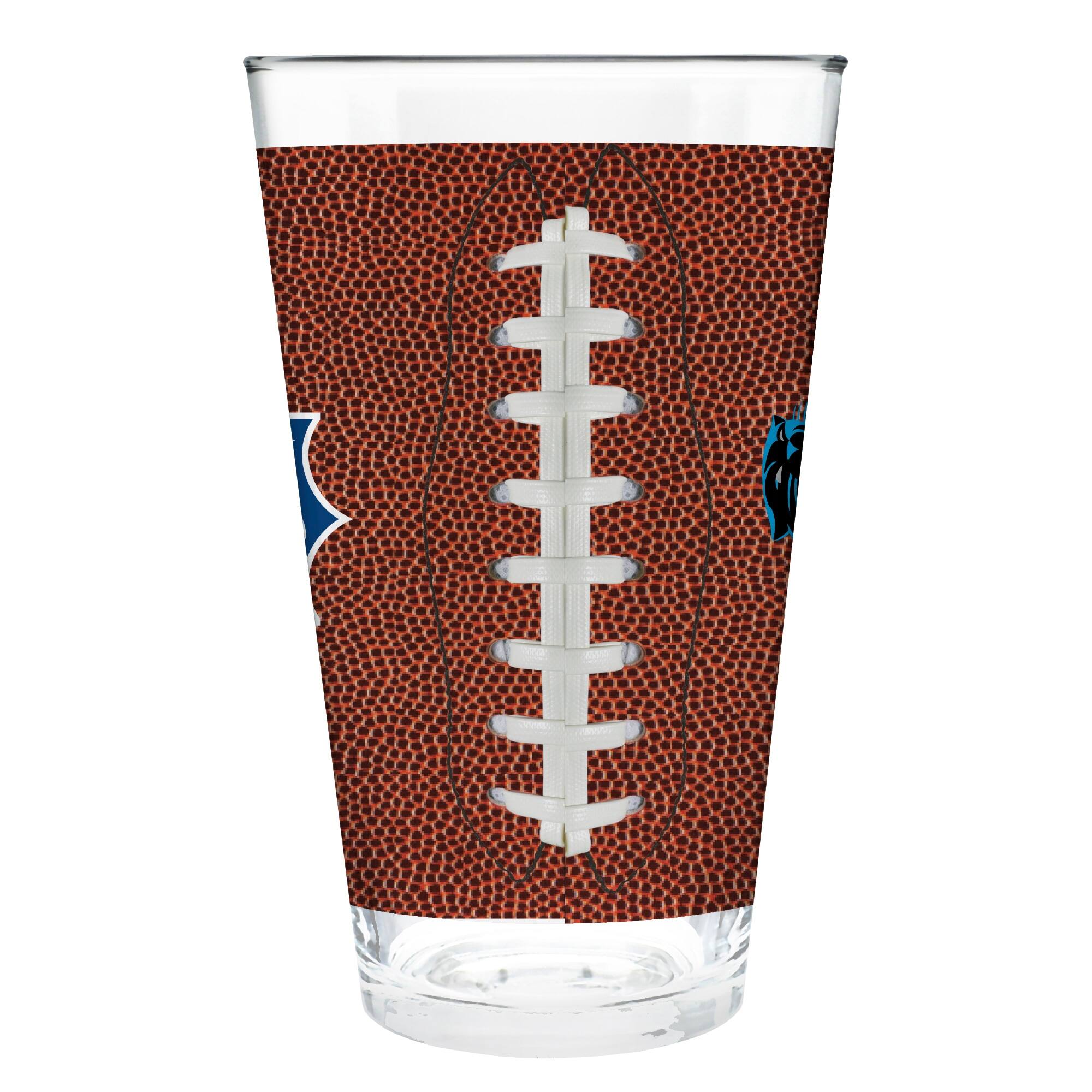 Alt View 2. Great American Products - Carolina Panthers 16oz. Game Ball Pint Glass - Brown.