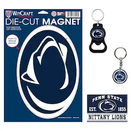 WinCraft - Penn State Nittany Lions 4-Pack Key Rings and Magnets Set - Multicolor