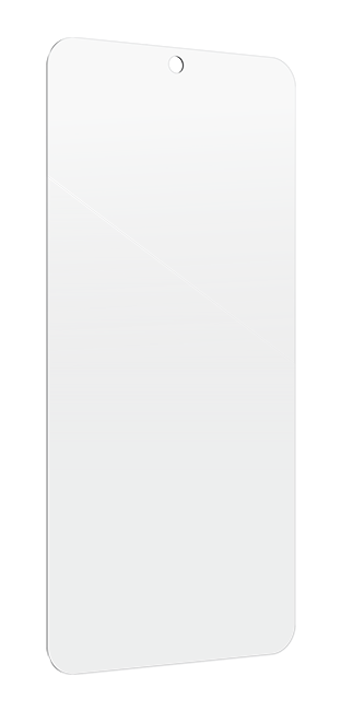 Angle. ZAGG - Zagg Glass Elite Biometric Screen Protector - Samsung Galaxy S25+ - Clear.