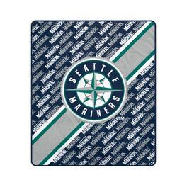 Pegasus - Seattle Mariners 60" x 70" Diagonal Lined Wordmark Ultra Soft Blanket - Multicolor