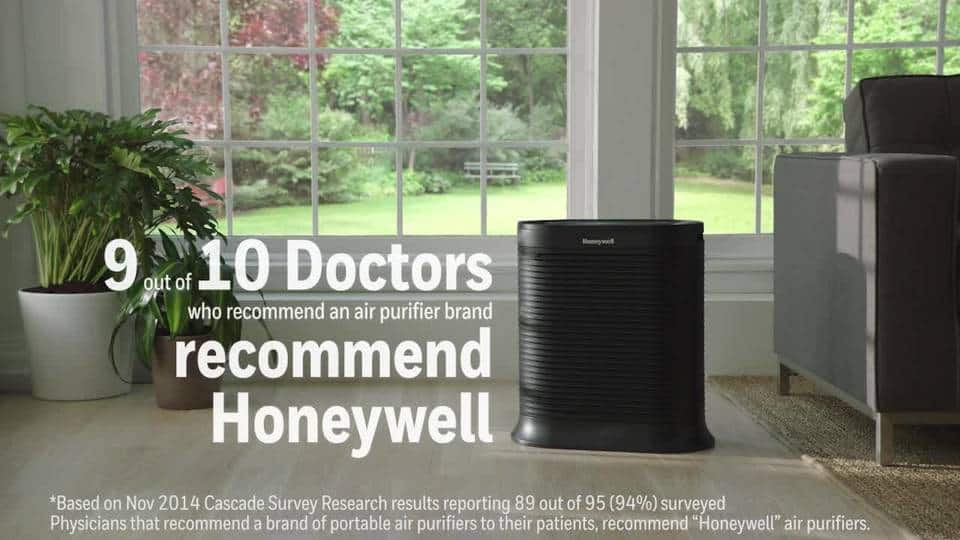 Honeywell HPA100 True Hepa 155 Sq. Ft. Air Purifier Black HPA100 Best Buy