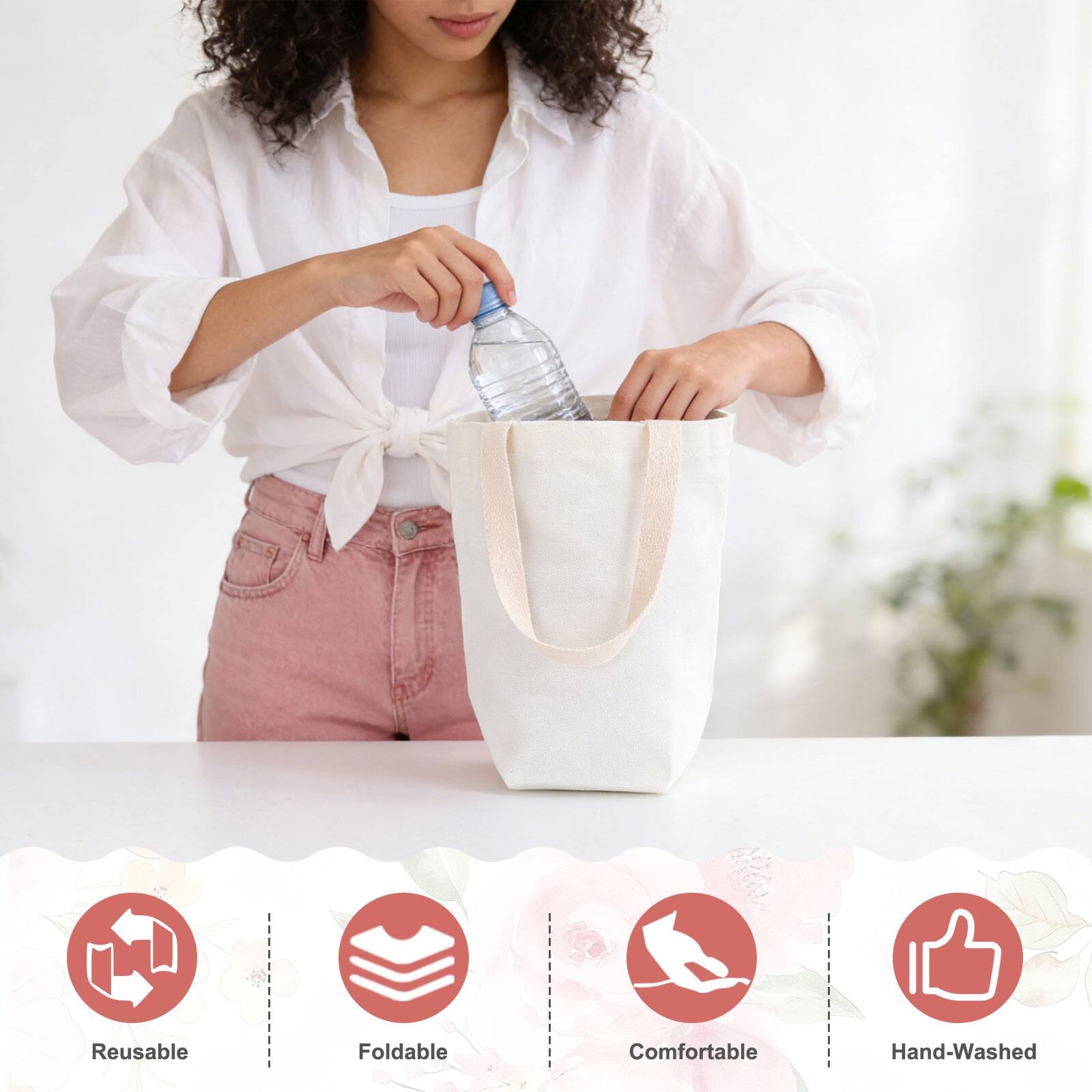 Reusable, Foldable, Comfortable, Hand-Washed