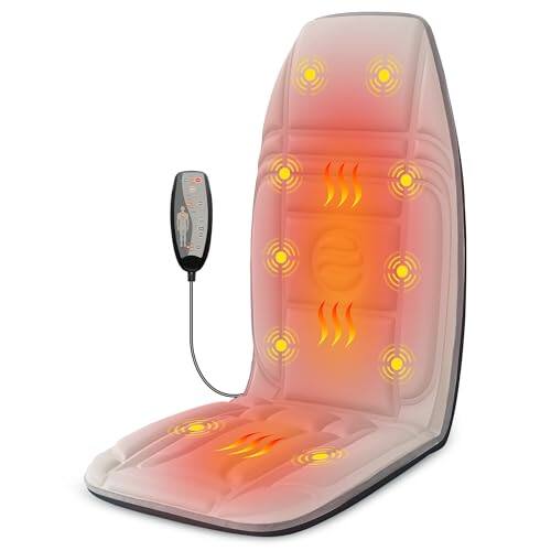 Front. Vulpecula Spade - Vibration Back Massager with Heat, Massage Chair Pad with 10 Vibration Motors & 2 Heating Levels, Chair Massager for.