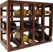 Epicureanist - 12-Bottle Stackable Wine Rack - Medium Brown - Angle