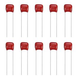 Unique Bargains - 20pcs 0.22uF 100V CBB21/CBB22 Metallized Polypropylene Film Capacitor Kit for Electronics - Red