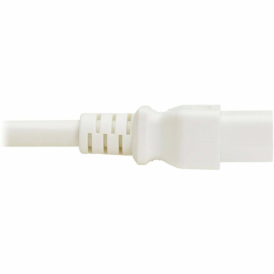 Alt View 3. Tripp Lite - Eaton Tripp Lite Series Power Cord, C20 to C21 - Heavy-Duty, 20A, 250V, 12 AWG, 2 ft. (0.6 m), White - For Network - White.
