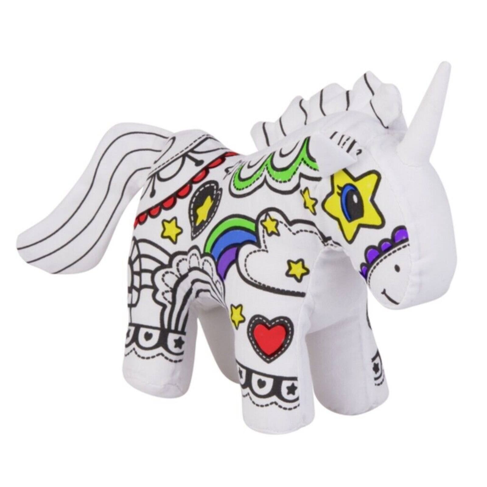 Back. Ganz - Ganz Unicorn 7 Inch Plush Stuffed Animal Mini Coloring Kit.