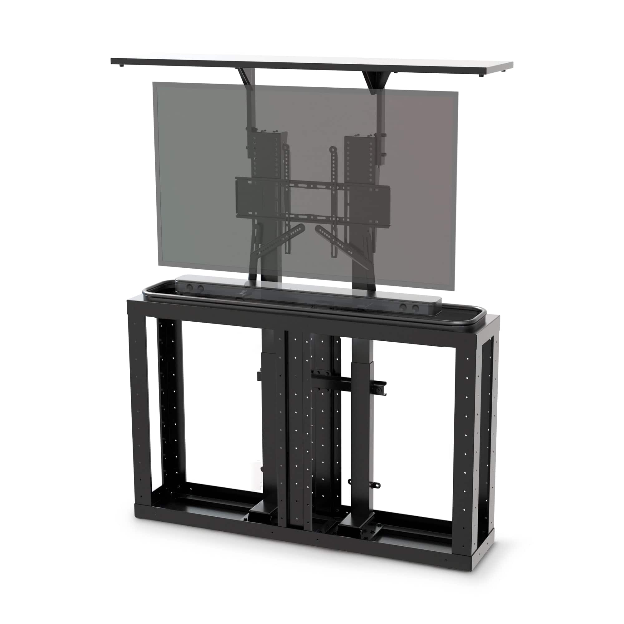 Storm Shell - TV & Soundbar Lift Cabinet Kit, Dual Motor - Black