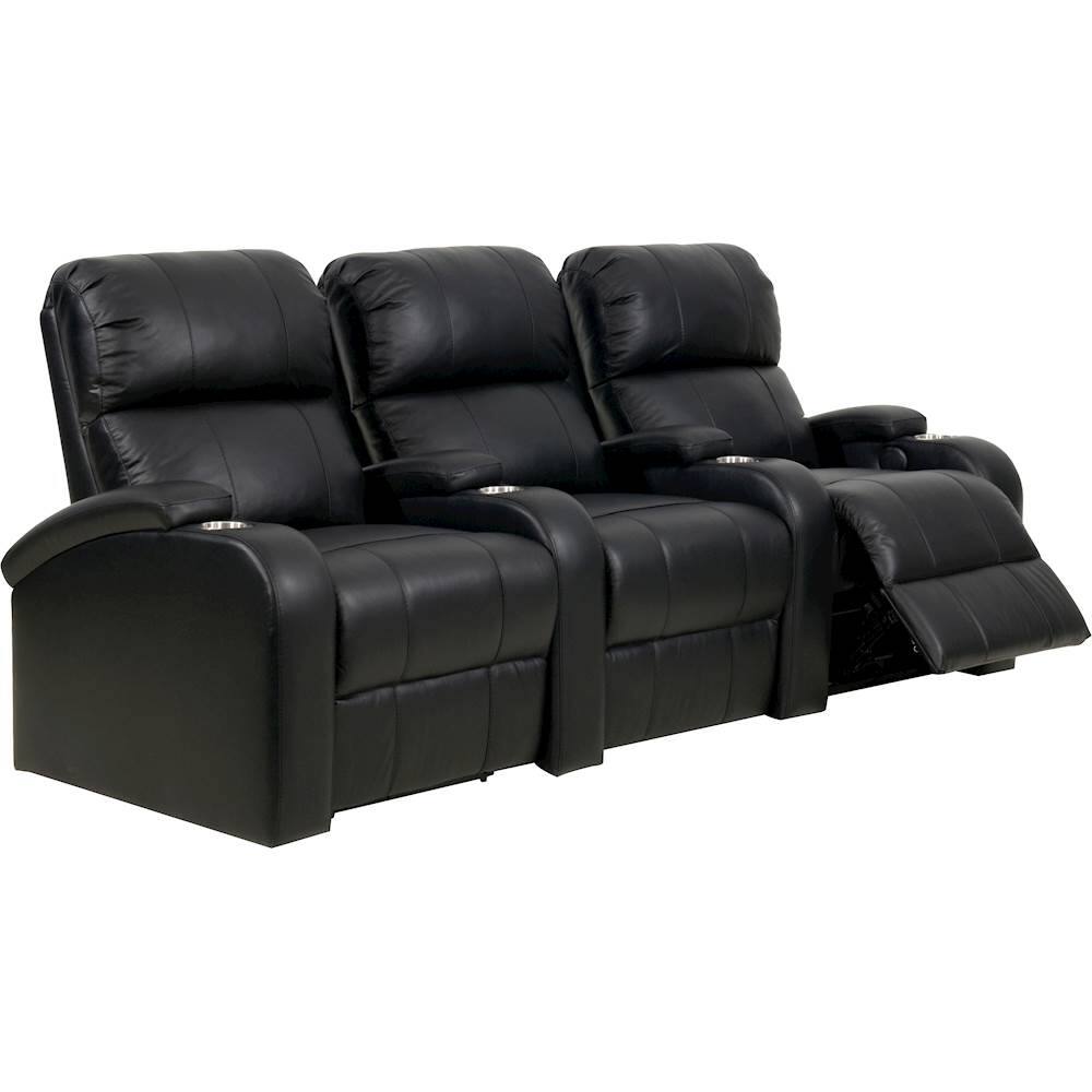 Best Buy Octane Seating Headliner Straight 3Seat Power Recline Home Theater Seating Black