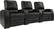 Angle. Octane Seating - Magnolia Straight 3-Seat Manual Recline Home Theater Seating - Black.