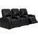 Alt View 12. Octane Seating - Magnolia Straight 3-Seat Manual Recline Home Theater Seating - Black.