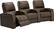 Angle. TheaterSeatStore - Magnolia 3-Seat Curved Leather Home Theater Seating - Brown.