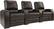 Angle. TheaterSeatStore - Magnolia 3-Seat Straight Leather Home Theater Seating - Brown.
