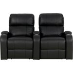 Front Zoom. Octane Seating - Headliner Straight 2-Seat Power Recline Home Theater Seating - Black.