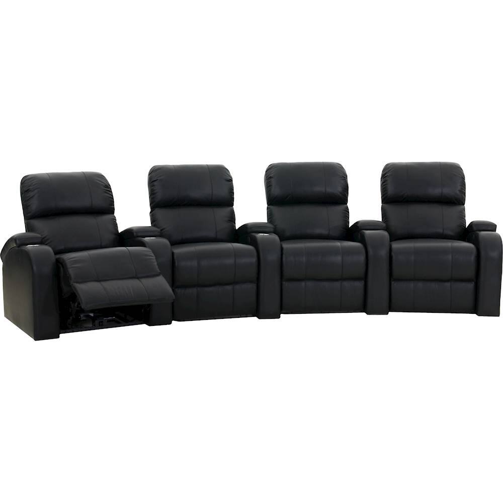 Alt View 11. Octane Seating - Headliner Curved 4-Seat Manual Recline Home Theater Seating - Black.