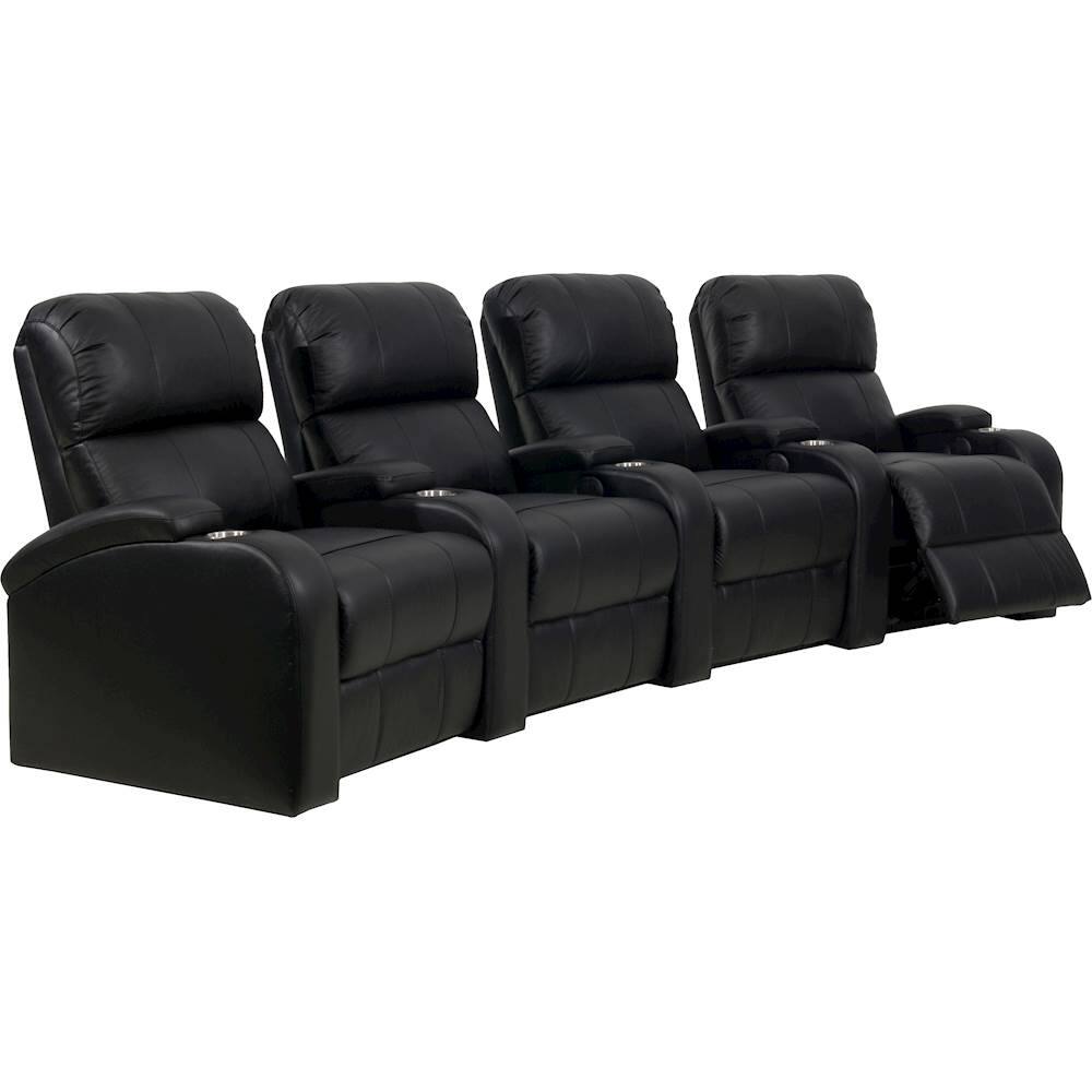 Alt View 12. Octane Seating - Headliner Curved 4-Seat Manual Recline Home Theater Seating - Black.