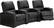 Angle. Octane Seating - Magnolia Curved 3-Seat Manual Recline Home Theater Seating - Black.