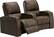 Angle. TheaterSeatStore - Magnolia 2-Seat Curved Leather Home Theater Seating - Brown.