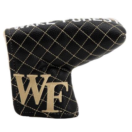 Front. Team Golf - Wake Forest Demon Deacons Quilted Blade Putter Cover - Multicolor.