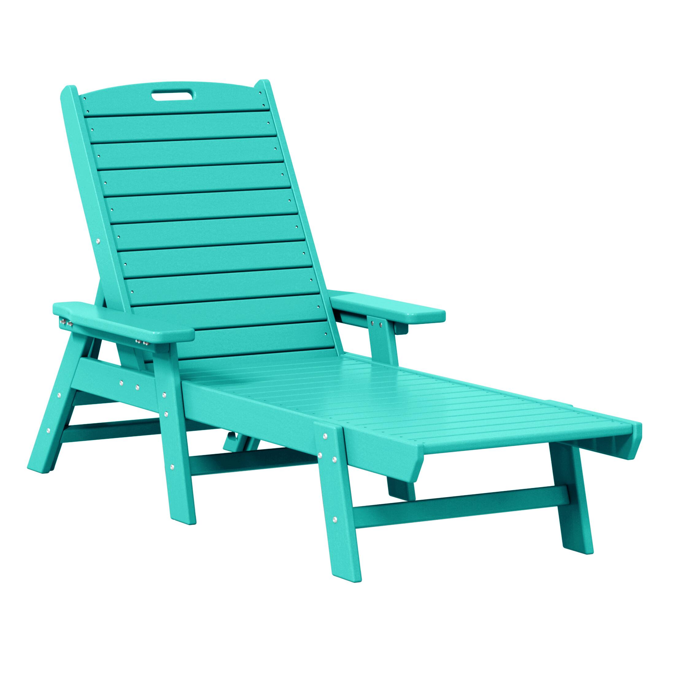Left. WestinTrends - WestinTrends Malibu 3 piece Set Poly Adirondack Outdoor Chaise Lounges with Side Table - Turquoise.