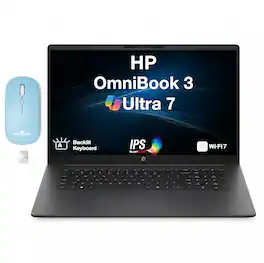 HP - OmniBook 3 Laptop 17.3 FHD Display (Ultra 7-255U, 16GB, 512GB SSD, Win 11 Home) w/Dockztorm Wireless Mouse - Mica Silver