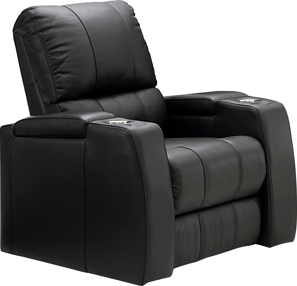 Angle. Octane Seating - Magnolia Manual Recline Home Theater Seating - Black.