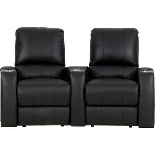 Octane Seating - Magnolia Curved 2-Seat Power Recline Home Theater Seating - Black