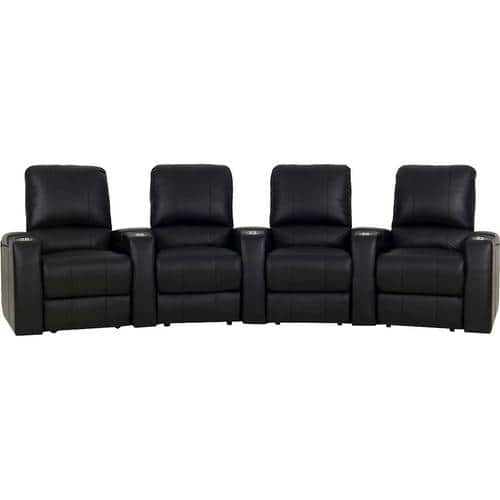 Octane Seating - Magnolia Curved 4-Seat Power Recline Home Theater Seating - Black