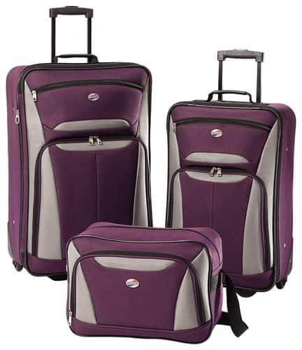 American Tourister - Fieldbrook II Luggage Set (3-Piece) - Purple - Larger Front