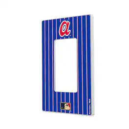 Keyscaper - Atlanta Braves 1972-1980 Cooperstown Pinstripe Single Rocker Light Switch Plate - Multicolor