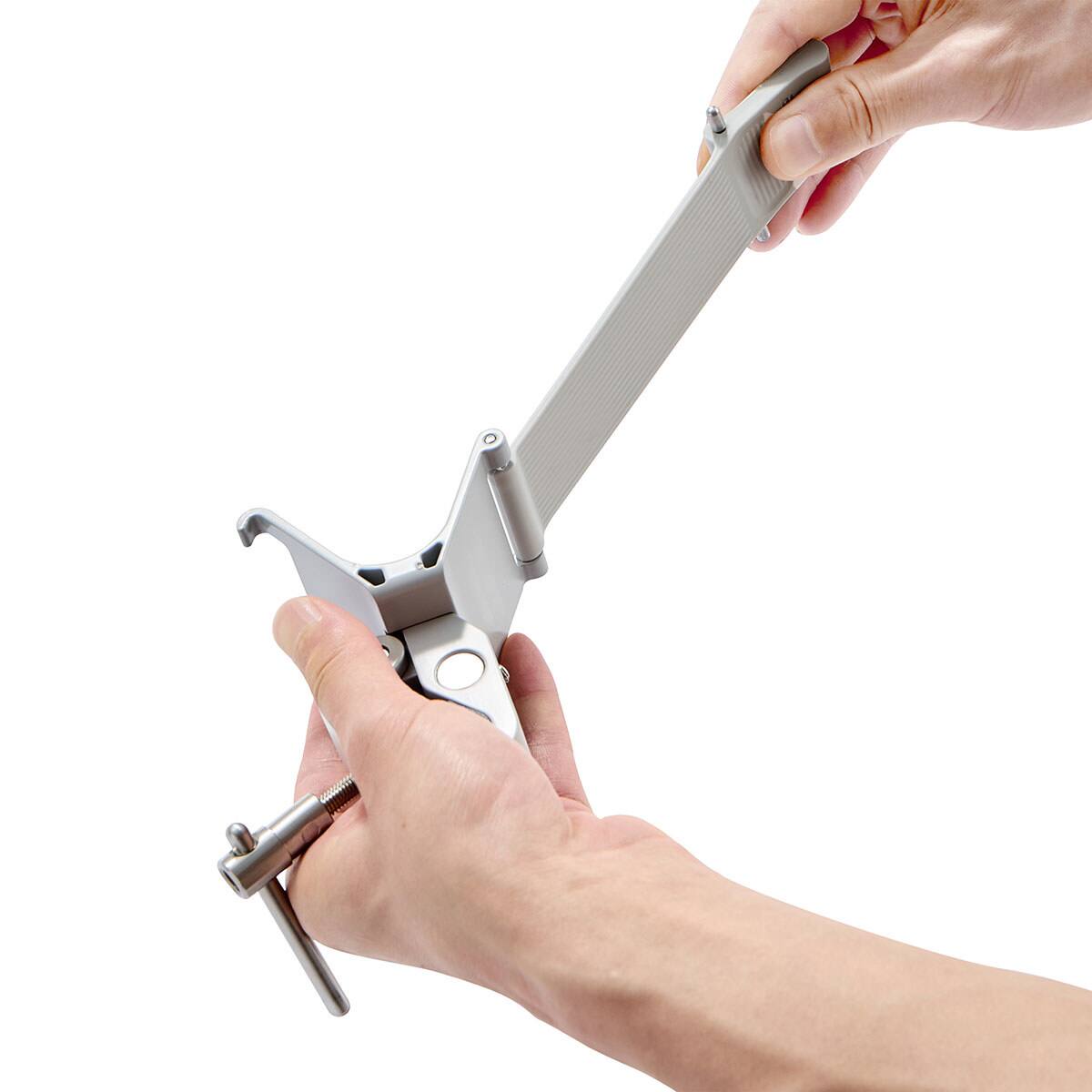 Alt View 3. Amaran - amaran Crab-Shaped Light Stand Clamp for Peak Battery Grip, Silver - White.