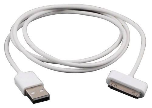 Front Standard. Inland - 6' Apple® Sync-and-Charge Cable - White.