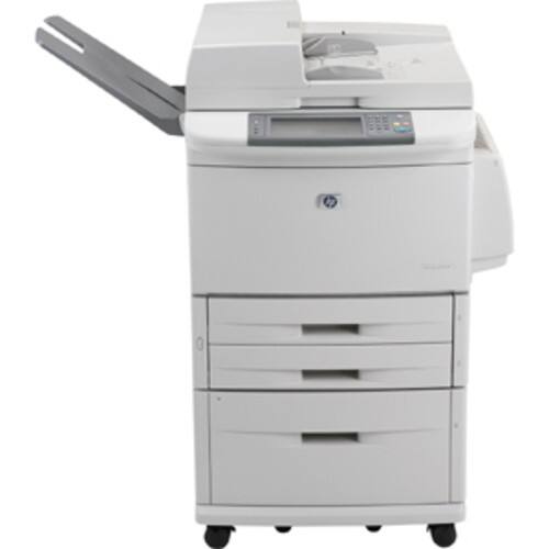 Front Standard. HP - LaserJet Laser Multifunction Printer - Monochrome - Plain Paper Print - Floor Standing.