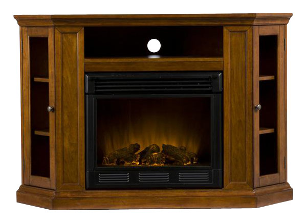 SEI - Electric Media Fireplace for Most Flat-Panel TVs Up to 46" - Mahogany