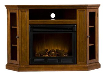 SEI Furniture - Electric Media Fireplace for Most Flat-Panel TVs Up to 46" - Mahogany - Front_Zoom